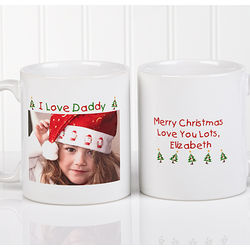 Personalized Loving You Holiday Photo Coffee Mug