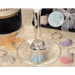 Seashell Wine Glass Charms
