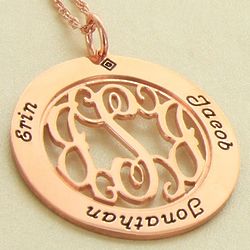 Monogram for Mom Personalized Copper Necklace
