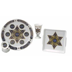 Star of David Porcelain Seder Set