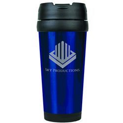 Personalized Stainless Steel Travel Coffee Mug in Royal Blue