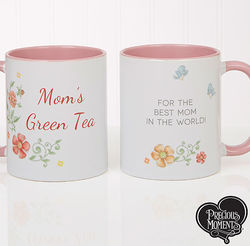 Personalized 11oz Pink Floral Mug