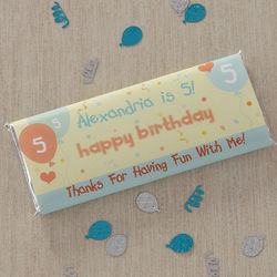 Birthday Party Personalized Candy Bar Wrappers