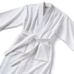 White Kimono Style Monogrammed Velour Bathrobe