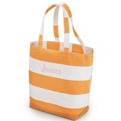 Striped Yellow Rugby Tote Bag