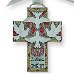 Confirmation Doves Metal Wall Cross