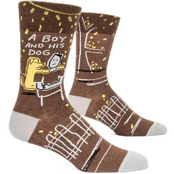 A Boy and His Dog Men's Socks