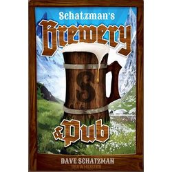 Alpine Brewery and Pub Personalized Metal Sign