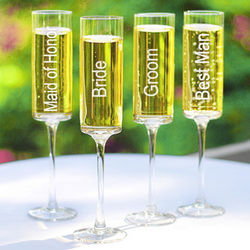 Wedding Party Contemporary Champagne Flutes