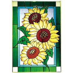 Sunflowers Stained Glass Panel