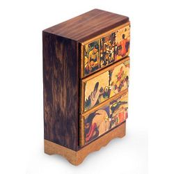 Diego Rivera Decoupage Wood Jewelry Box