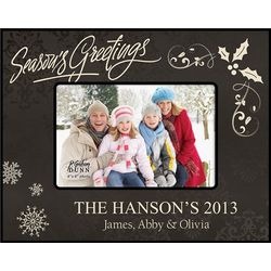Season's Greetings Personalized 4x6 Picture Frame