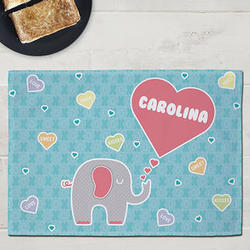 Elephant Love Personalized Kids Placemat