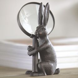 Hand Magnifier with Rabbit Stand