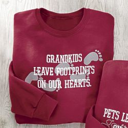 Grandkids Leave Footprints on Our Hearts Sweatshirt