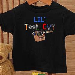 Personalized Lil Tool Guy Black Infant T-Shirt