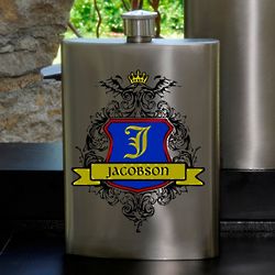 Personalized Coat of Arms Flask