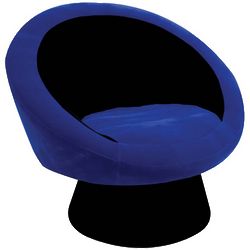 Black and Blue Saucer Chair