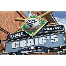 San Diego Padres Personalized Pub Sign Canvas