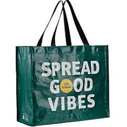 Spread Good Vibes Recycled Hunter Green Tote