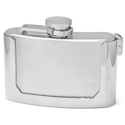 Personalized 3 Ounce Stainless Steel Belt Buckle Flask