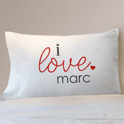 I Love You Personalized Pillowcase
