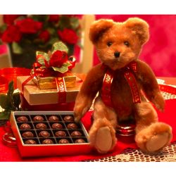 Teddy Bear Stuffed Animal and Gourmet Chocolate Truffles