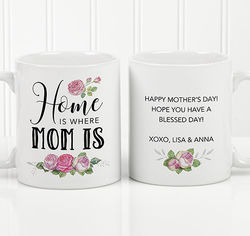 Home Is Where Your Mom/Grandma Is Personalized 11 Oz White Mug