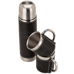 Personalized Steel Flask and Cup Set