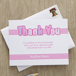 Girl's Personalized Communion Thank You Cards