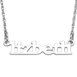 Handcrafted Sterling Silver Print Name Necklace