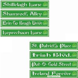 St. Patrick's Day Street Sign Cutouts
