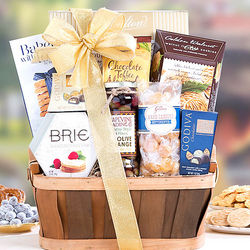 Cheese, Cracker and Chocolate Gift Basket