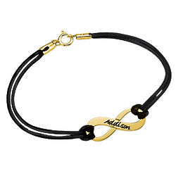 Personalized Infinity Bracelet in Gold Plating