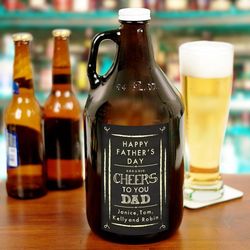 Personalized Cheers to You Dad Growler