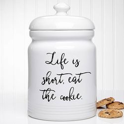Kitchen Expressions Personalized White Cookie Jar