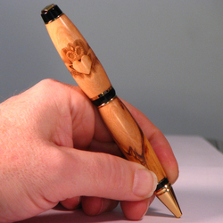 Claddagh Engraved Handmade Wooden Pen.