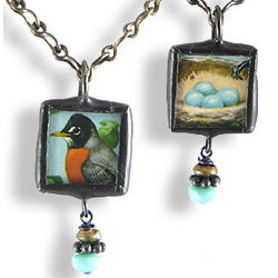 Reversible Robin Necklace