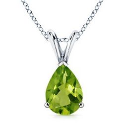 Birthstone Peridot Solitaire Necklace