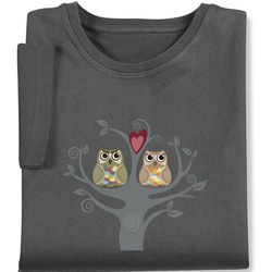 Love Owls Scoop Neck Ladies T-Shirt