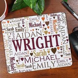 Family Word-Art Personalized Mousepad