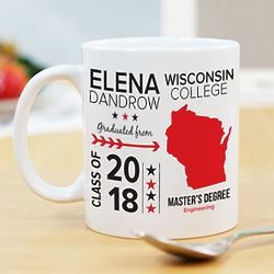 College Graduation Personalized State Mug
