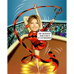 Gymnast Caricature from Photos