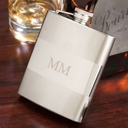 Personalized Satinized Mirrored Flask