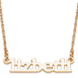 Handcrafted 10 Karat Gold Print Name Necklace