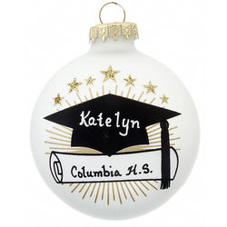 Personalized Graduation Cap Christmas Ornament