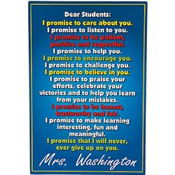 Teacher's Pledge Personalized Classroom Sign