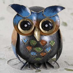 Wisdom and Mystery Tin Owl Sculpture