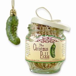 Christmas Pickle Ornament in Glass Jar