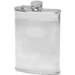 8 Ounce Knit Design Engraved Stainless Steel Flask